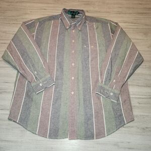 Vintage 90's King Of Round Table Button Up Shirt By Ralph Lauren Men's Large L2